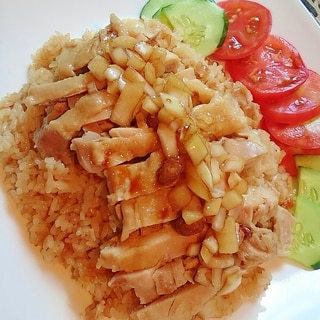 タイ料理カオマンガイの日本風 ～酒粕漬け鶏～